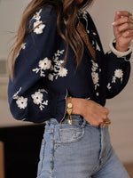 Floral Embroidered Long Sleeve Shirt