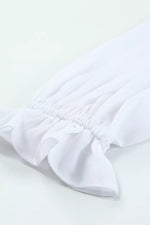 Elegant Tie-Front Ruffle Mini Dress with Smocked Wiast