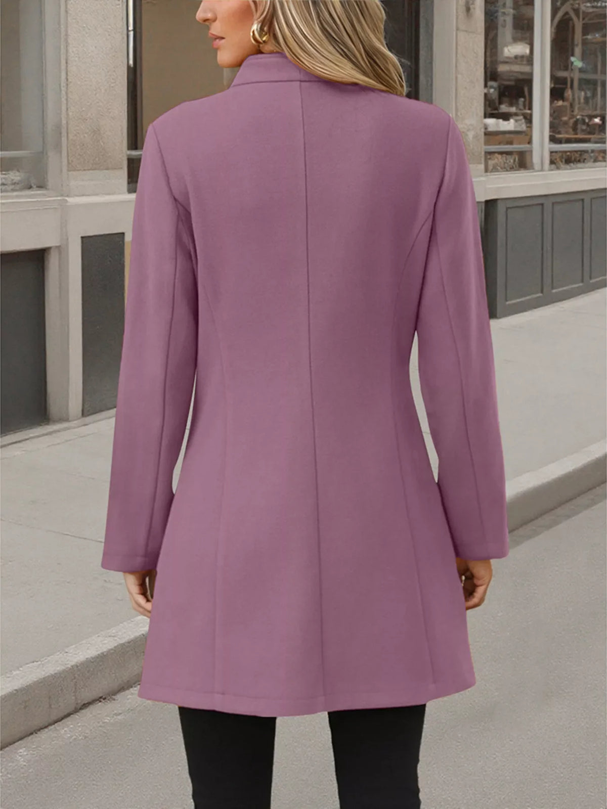 Button Up Long Sleeve Coat