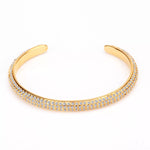 18K Gold-Plated Copper Zircon Open Bracelet