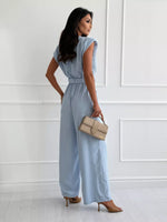 Cowl Neck Wide-Leg Jumpsuit