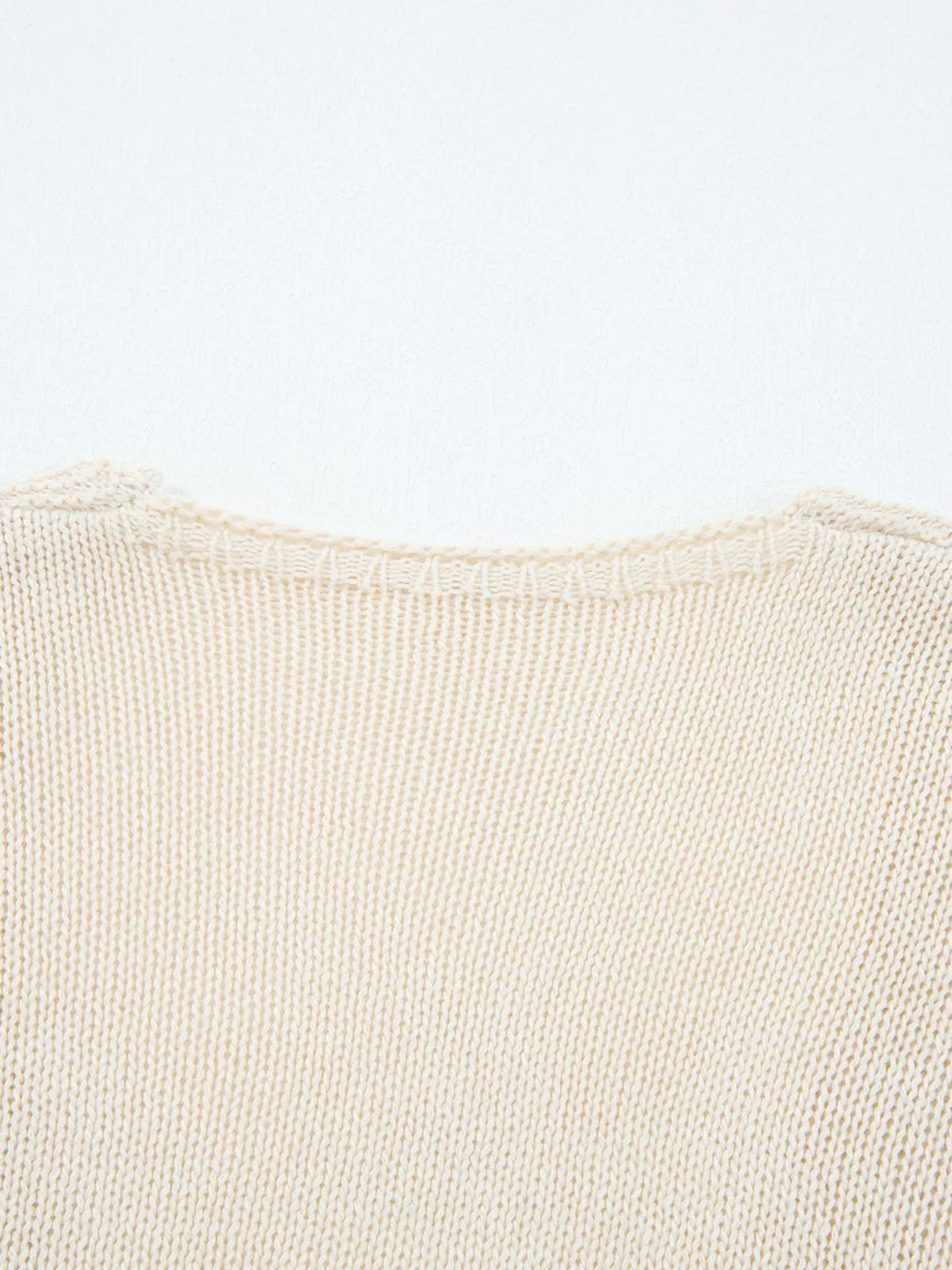 Hollowed Knit Open Front Cardigan