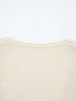 Hollowed Knit Open Front Cardigan