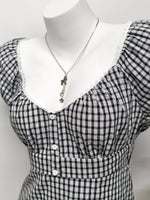 Plaid Short Sleeve Blouse