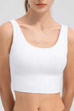 Scoop Neck Wide Strap Active Tank - Ladyez