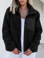 Zip Up Long Sleeve Plush Jacket