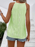 Textured Round Neck Tank - Ladyez