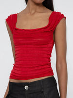 Ruched Solid Tank - Ladyez