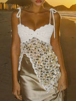 Sequin Crochet Knit Cami