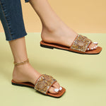 Rhinestone Open Toe Sandals