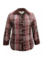 Plus Size Plaid Button-Down Shirt