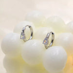 Stainless Steel Zircon Hoop Earrings