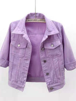 Full Size CroppedDenim Jacket Plus Size