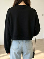 Crew NeckDrop Shoulder Sweatshirt
