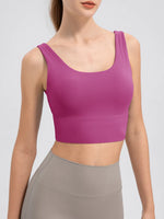 Scoop Neck Wide Strap Active Tank - Ladyez