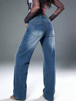Vintage Wash Wide Leg Jeans