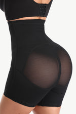Full Size Hook-and-Eye Shaping Shorts - Ladyez