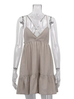 Backless Spaghetti Strap Mini Dress