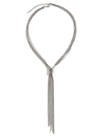 Twisted Knot ChainTassel Necklace