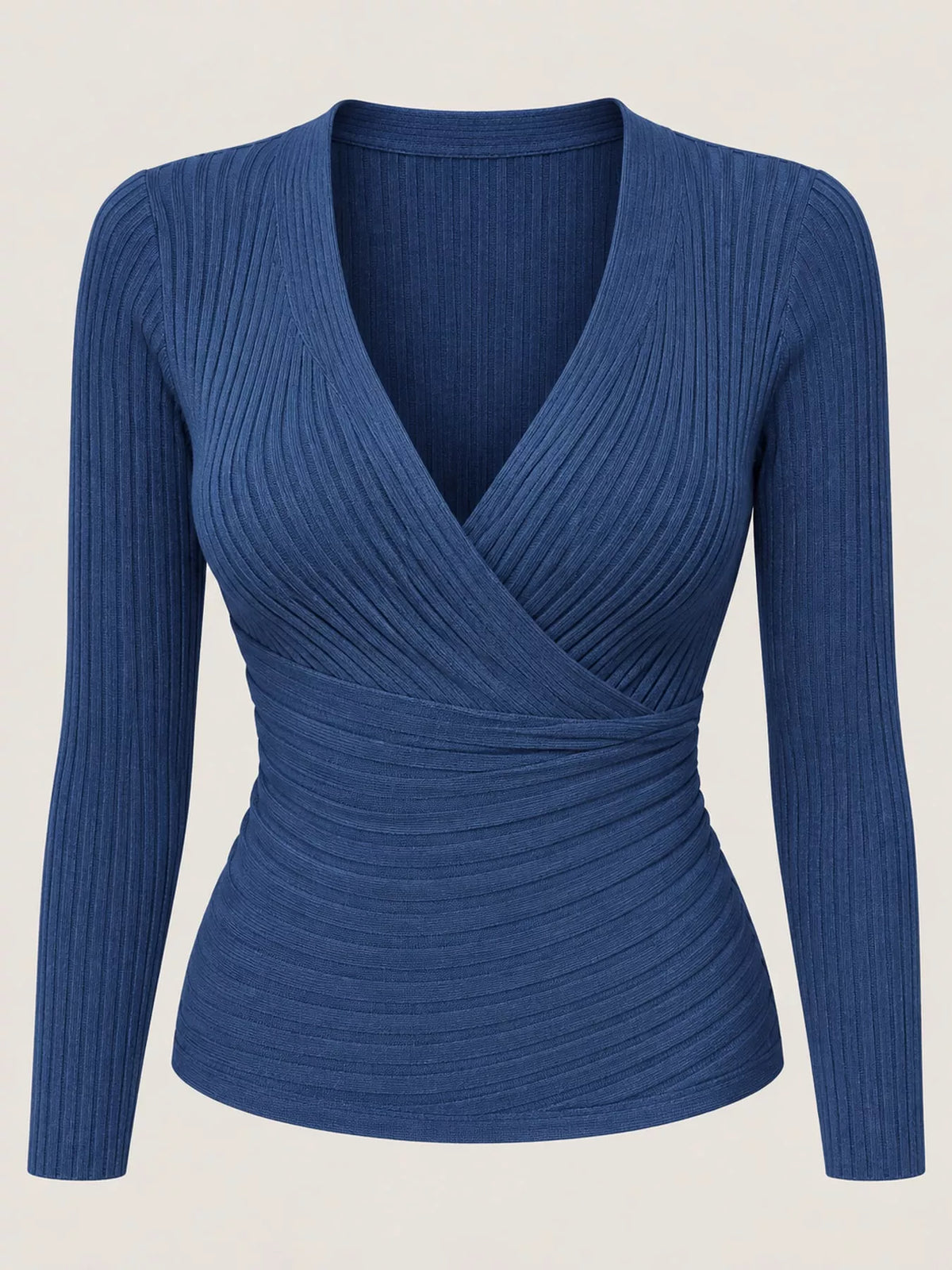 Full Size Ribbed Long Sleeve Slim Fit T-Shirt Plus Size
