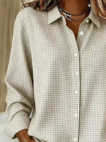 Full Size Plaid Button Up Long Sleeve Shirt Plus Size