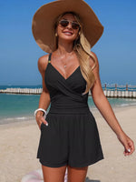 V-Neck Spaghetti Strap One-Piece Swimsuit