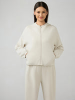 Millennia Zip Up Dropped Shouder Active Hooded - Ladyez