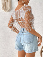 Beaded Crochet Cover Up