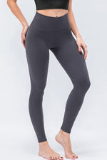 Wide Waistband Slim Fit Active Leggings - Ladyez