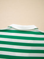 Striped Ruffled Sleeve Blouse