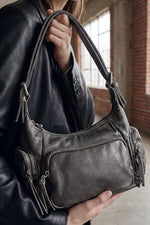 Fame Multi Pocket Leather Shoulder Bag