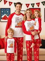 Family Matching Christmas Pajamas Set with Gingerbread Man Print