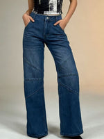 Vintage Wash Wide Leg Jeans
