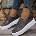 Round Toe Platform Sneakers