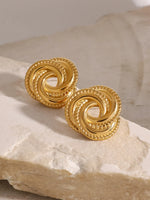 Stainless Steel Volution Stud Earrings