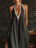 Full Size Lace Trim Wide-Leg Jumpsuit Plus Size