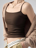 Ribbed Scoop Neck Cami Top - Ladyez