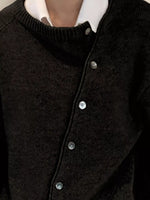 Asymmetric Button-Down Sweater