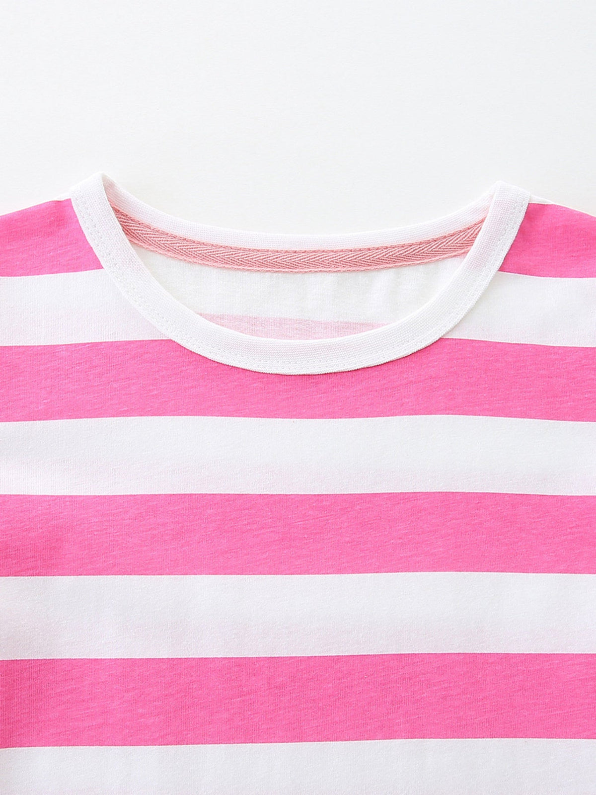 Children's Bee Embroidered Striped Casual Dress