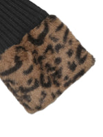 Leopard Cuff Johnny Collar Midi Dress