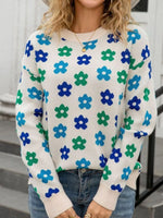 Floral Crew Neck Sweater