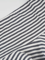 Striped Asymmetrical Hem Mini Skirt
