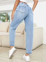 Distressed High Waist Jeans