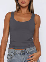 Square Neck Wide Strap Tank - Ladyez