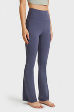 Millennia Elastic Waist Flare Yoga Pants - Ladyez