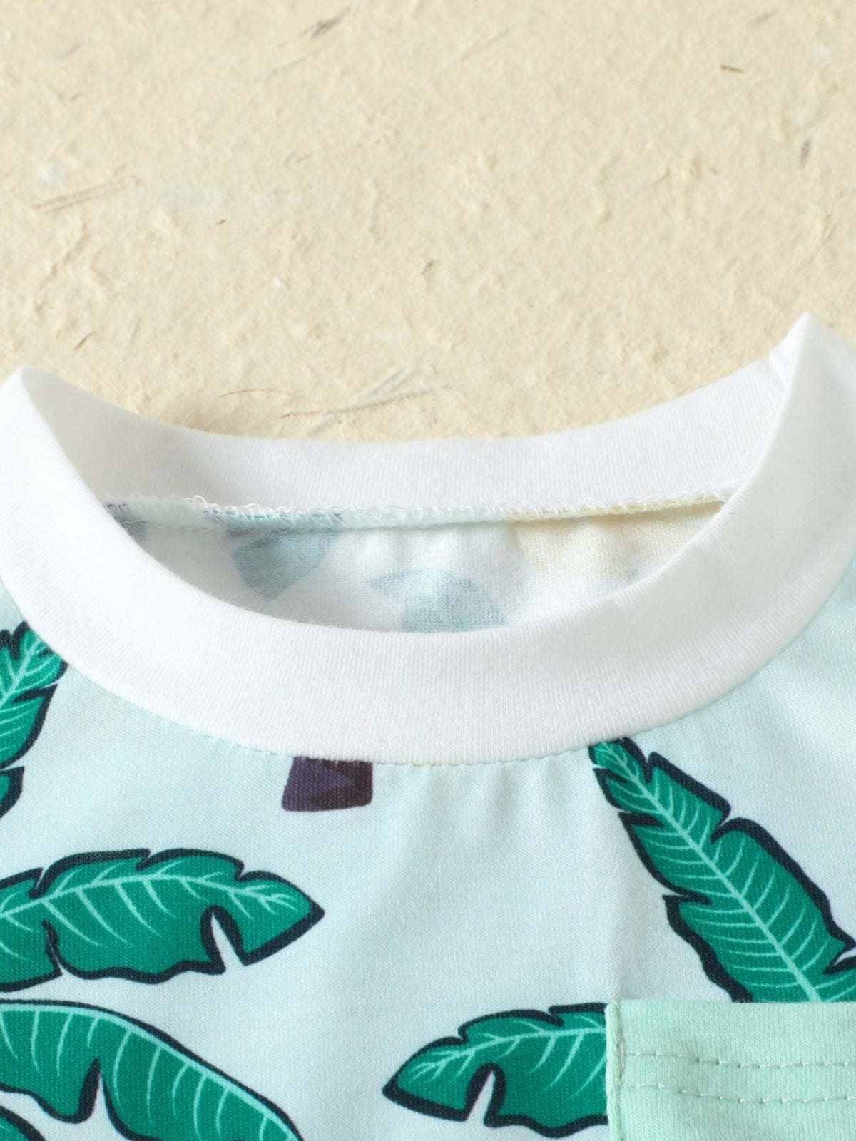 Children's Tropical Banana Print Casual Tee and Shorts Set