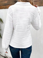 Textured Quarter Zip Sweatshirt
