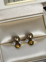 Tiger Eye Stud Earrings
