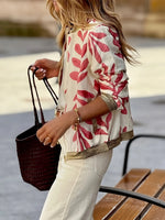 Printed Zip Up Long Sleeve Jacket