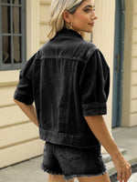 Button Down Washed Denim Jacket